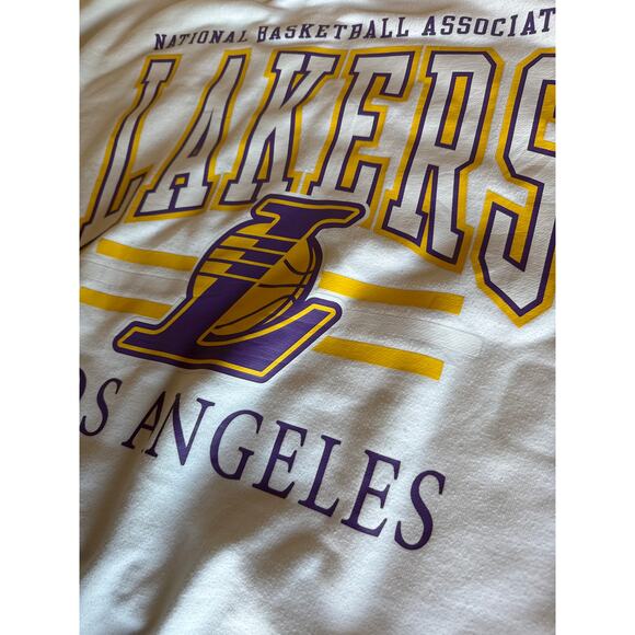 NBA Los Angeles Lakers Baggy Large White Crewneck Sweatshirt - Picture 3 of 8